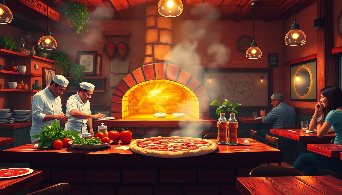 Enjoying delicious wood-fired pizza at Pizzeria in Sinn with friends in a cozy atmosphere.