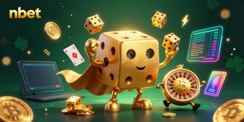 Engage with NBET's vibrant online casino world featuring dynamic gaming elements and crypto coins.