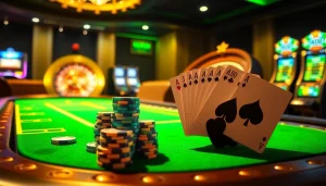 Experience high-stakes gambling action at U888's thrilling casino tables with vibrant poker chips.