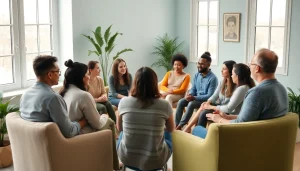 Enhancing mental health awareness through group therapy discussion in a supportive environment.