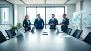 Headhunter Ingenieure in a modern office discussing recruitment strategies.