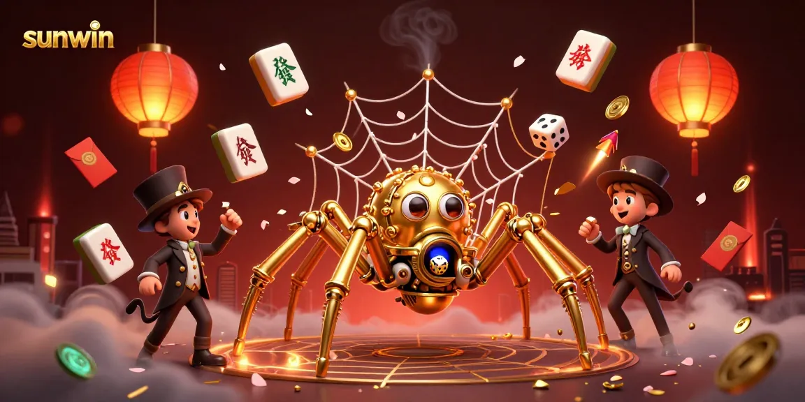 Play games at sunwin with a vibrant 3D casino scene showcasing exciting gambling elements.